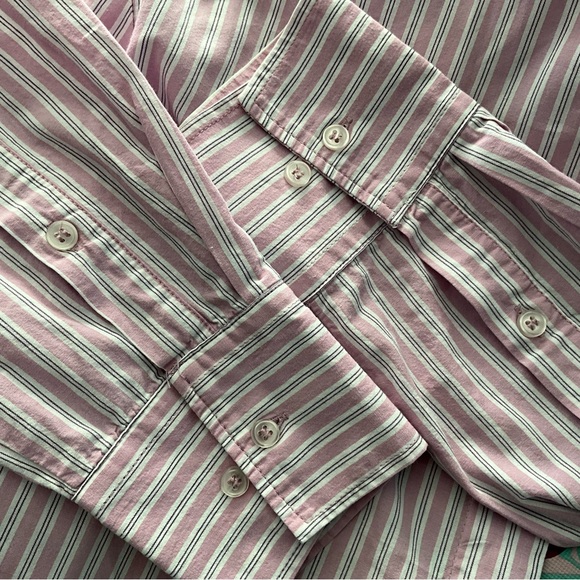 Zara Oversized Striped Button-Up Shirt Button Spring Shirt - Picture 4 of 12